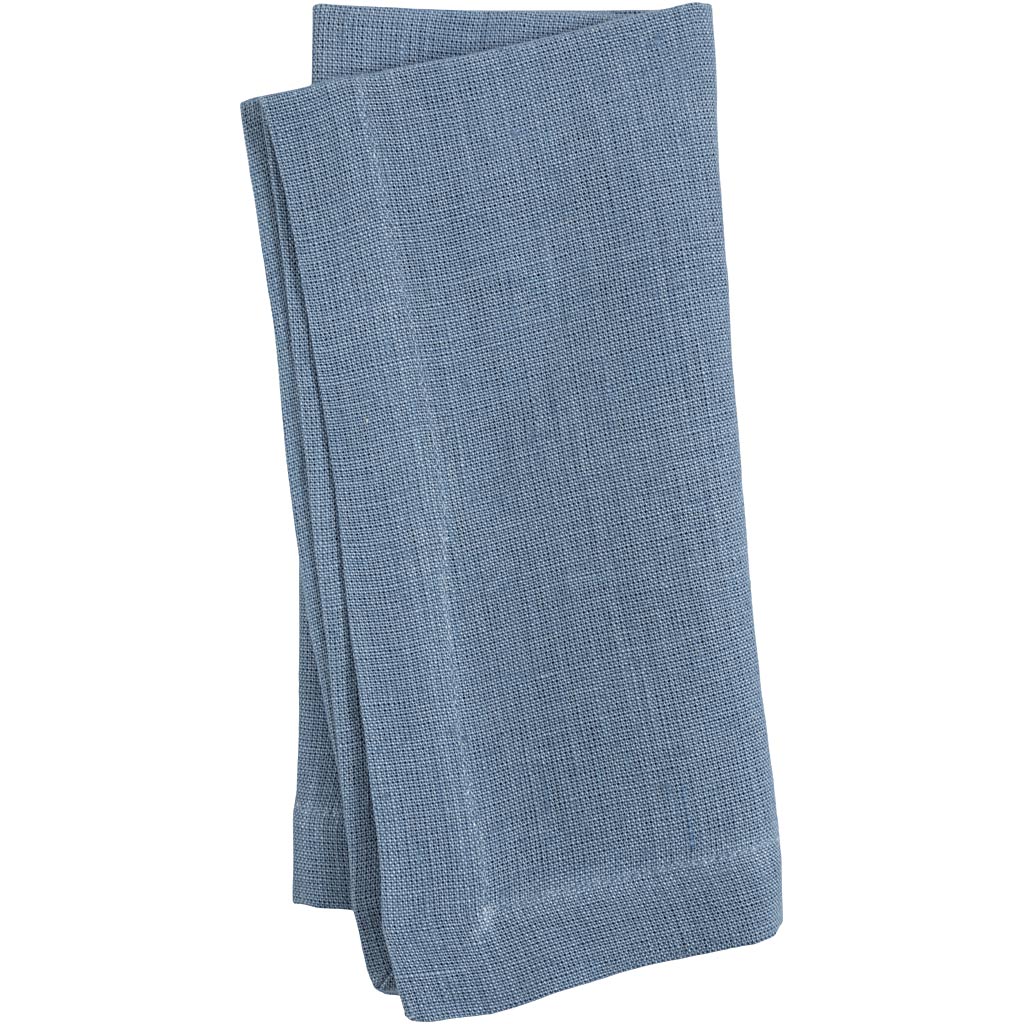 Creativ company stoffen servet, afm 42x42 cm, 185 gr, pigeon blue, 2 stuk 1 doos