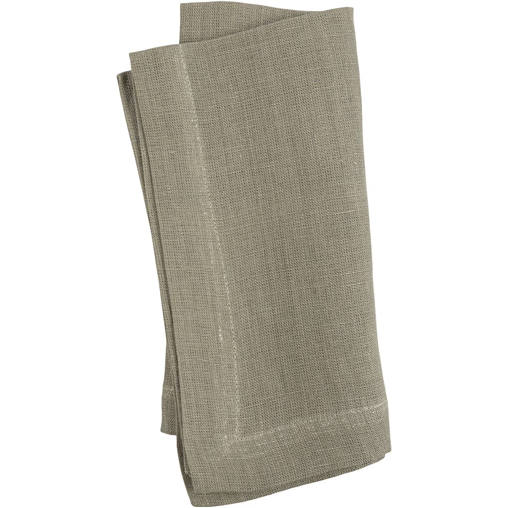Creativ company stoffen servet, afm 42x42 cm, 185 gr, dusty groen, 2 stuk 1 doos
