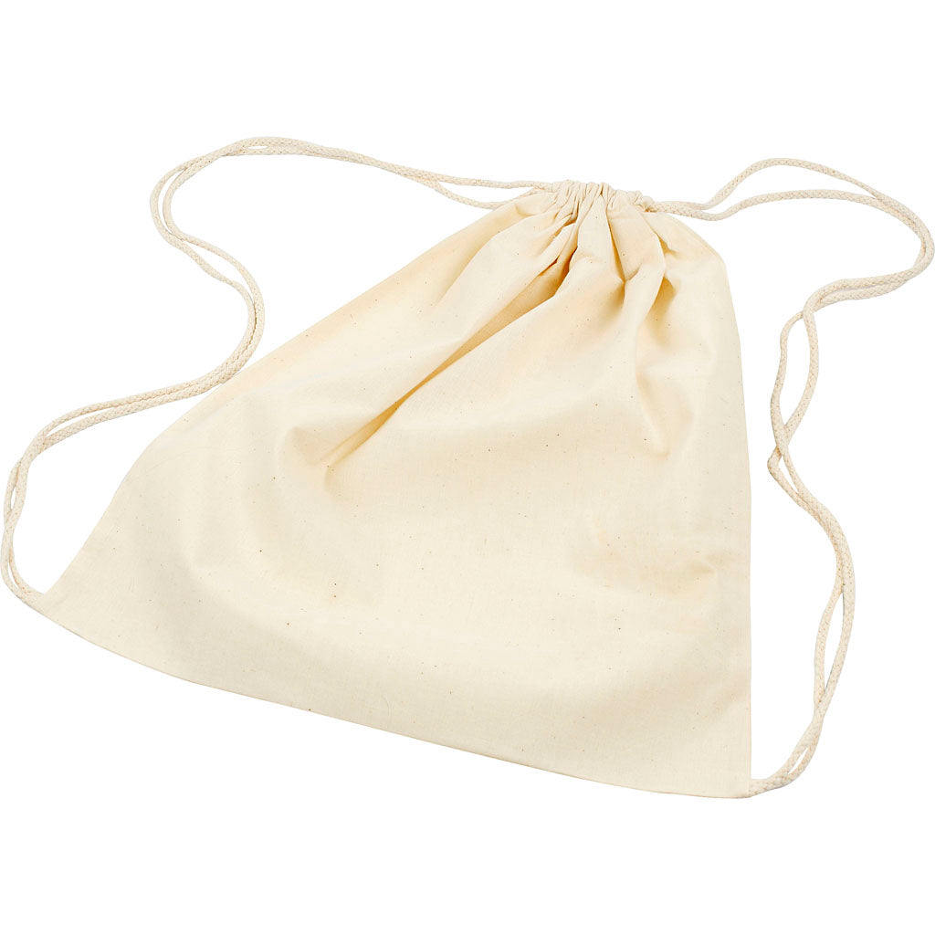 Creativ company tas met treksluiting, afm 37x41 cm, 115 gr, licht naturel, 3 stuk 1 doos