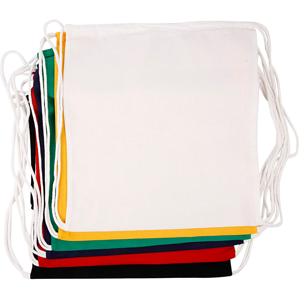 Creativ company schoenenzak rugzak, afm 37x41 cm, 135 gr, diverse kleuren, 6 stuk 1 doos