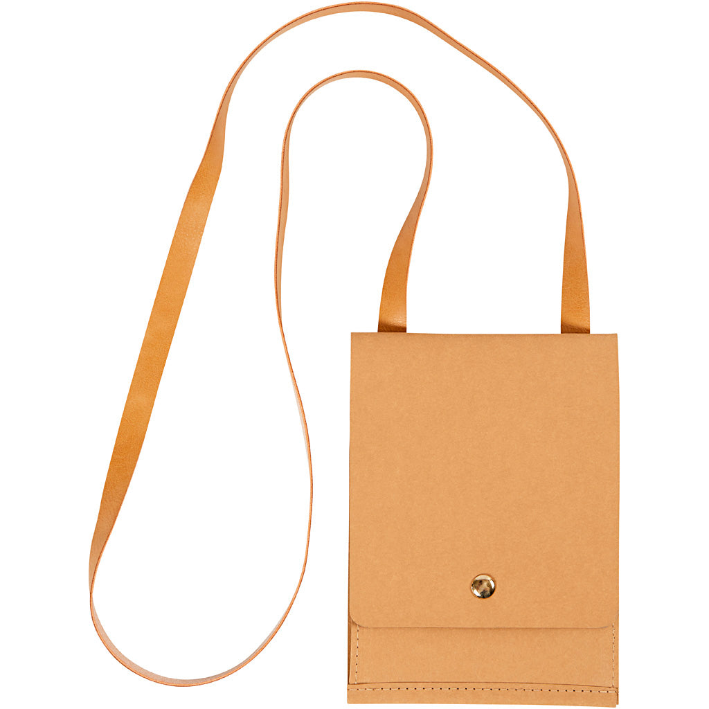 Creativ company kunstleren schoudertas, h: 18 cm, l: 13 cm, 350 gr, lichtbruin, 1 stuk