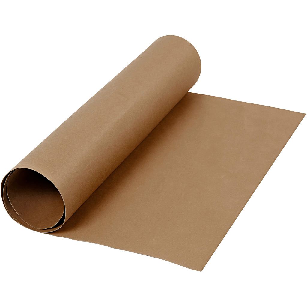 Faux Leather Papier Donkerbruin, 1mtr.