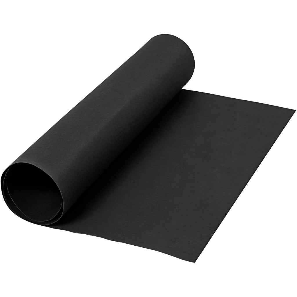 Creativ company faux leather papier, b: 50 cm, unikleurig, 350 gr, zwart, 1 m 1 rol