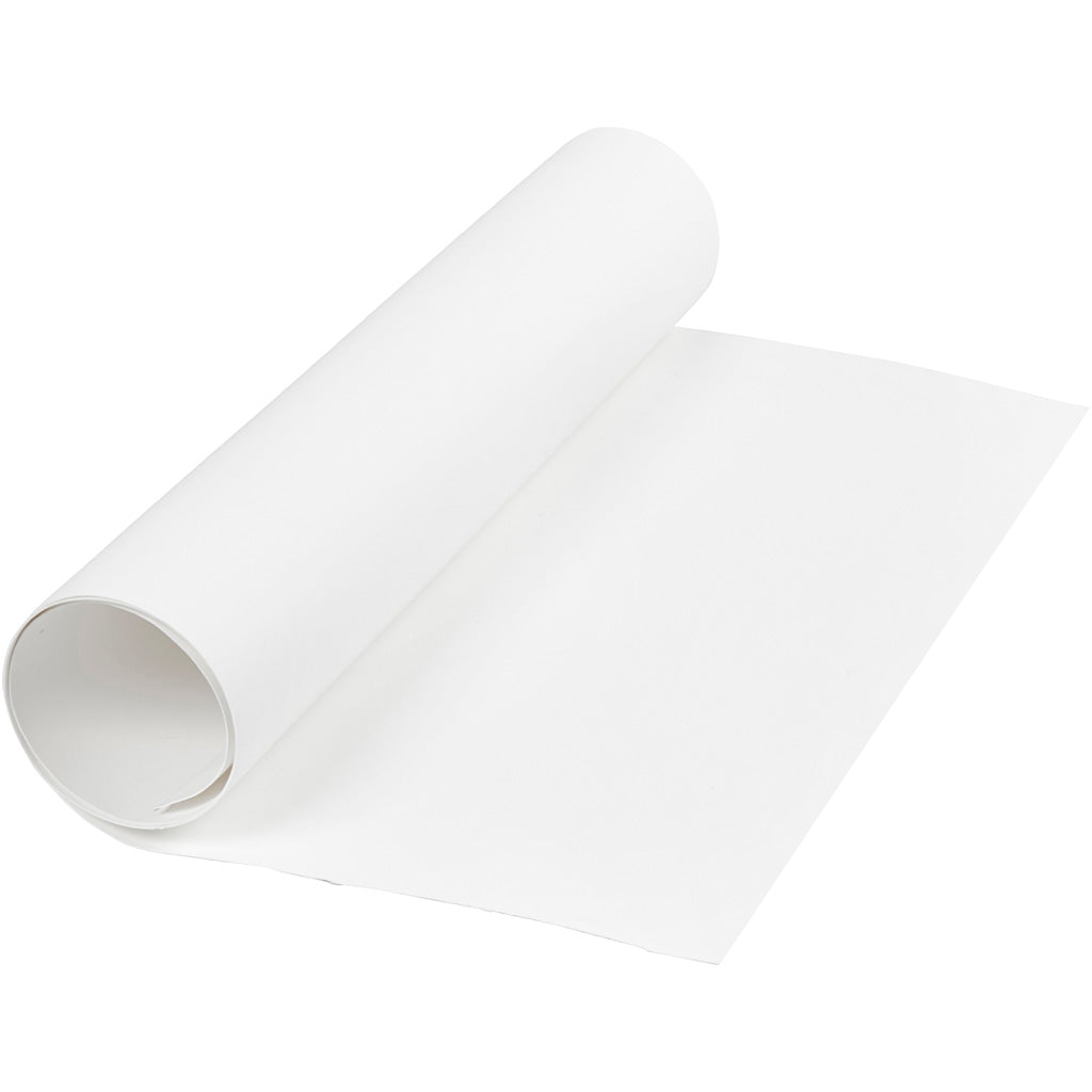 Creativ company faux leather papier, b: 50 cm, unikleurig, 350 gr, wit, 1 m 1 rol