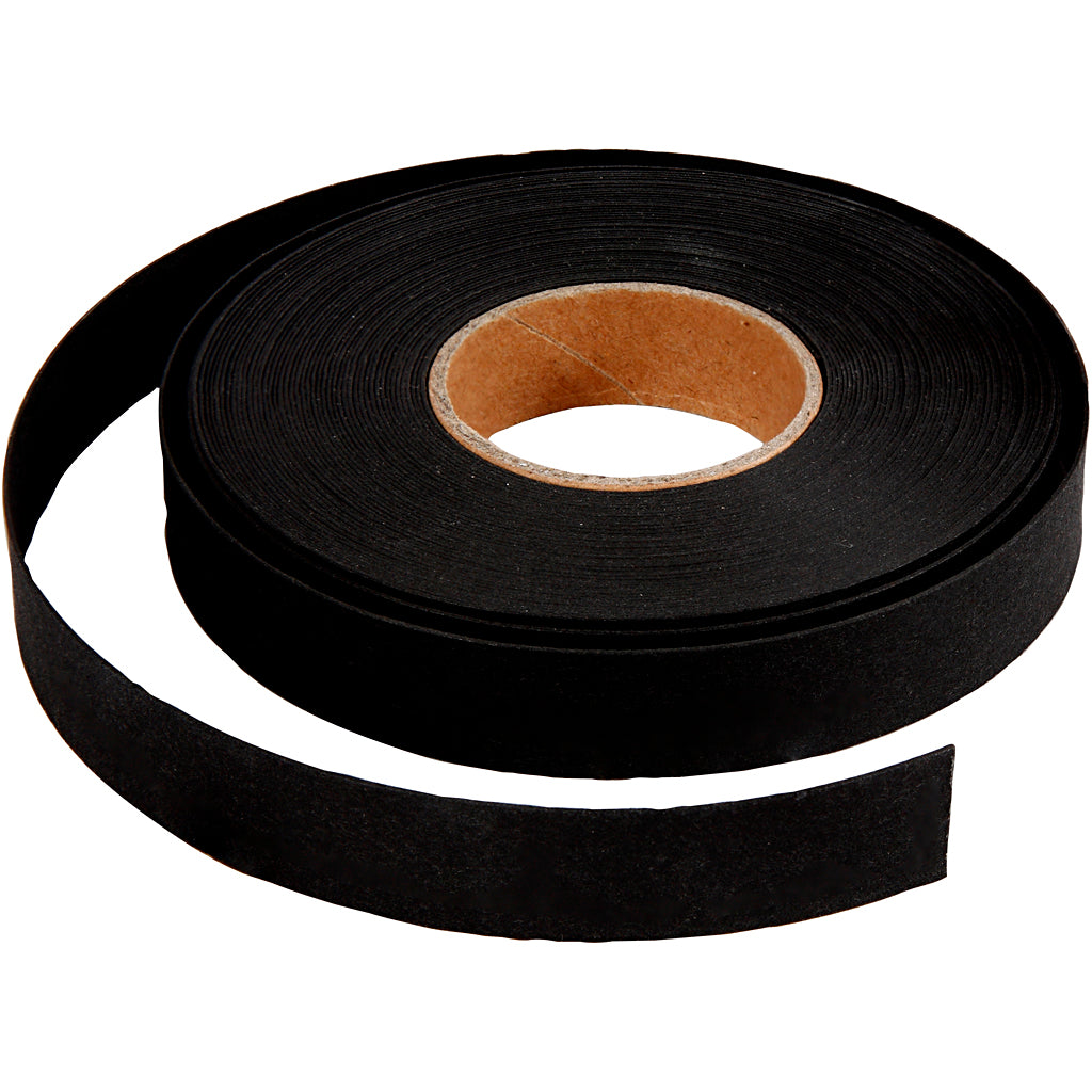 Creativ company vlechtstroken, b: 15 mm, dikte 0,55 mm, zwart, 9.50 m 1 rol