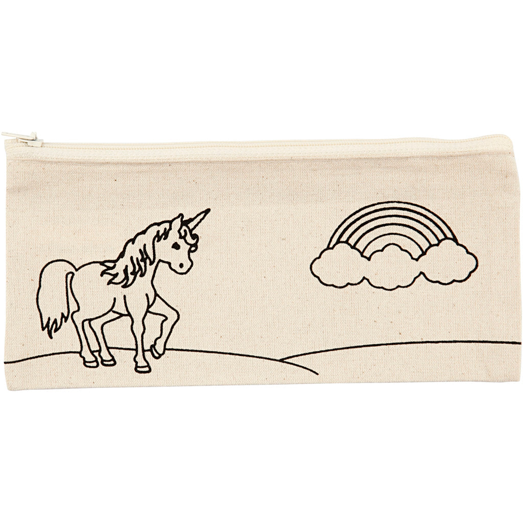 Creativ company etui, eenhoorn, afm 21x9 cm, 245 gr, licht naturel, 1 stuk