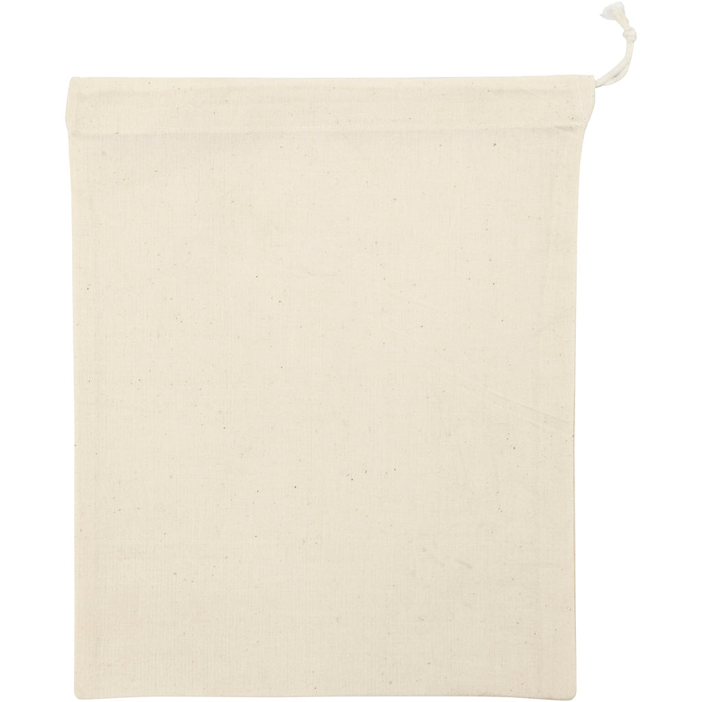 Creativ company stoffen tas, afm 21x25 cm, 110 gr, licht naturel, 5 stuk 1 doos