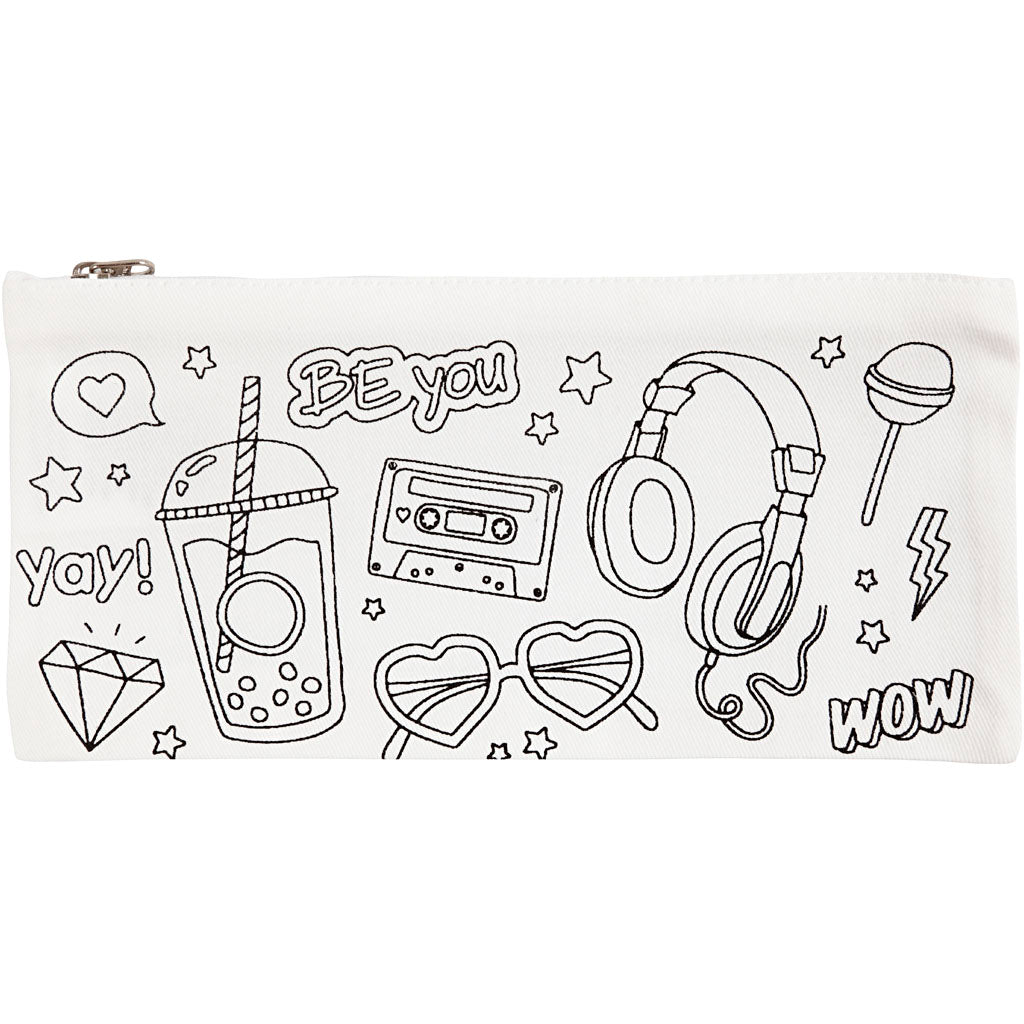Creativ company etui, afm 11x23 cm, 210 gr, wit, 1 stuk