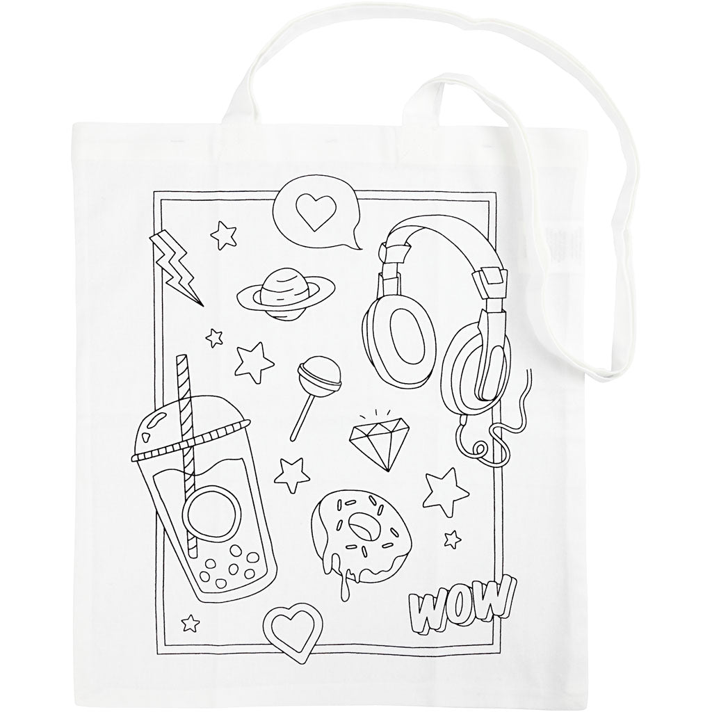 Creativ Company Schoudertas met Print