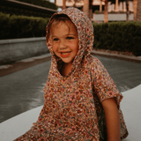 Blossom | meerkleurige hydrofiele strandponcho 50 x 50 cm