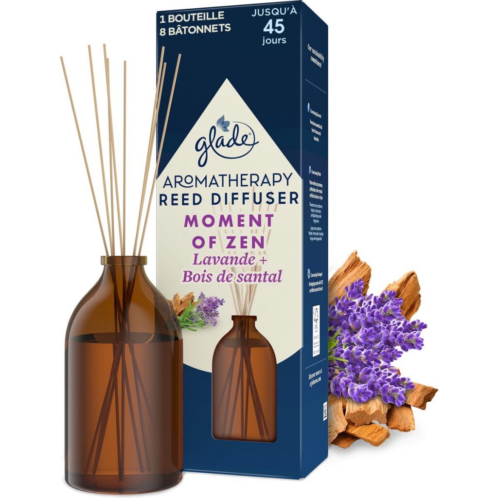Overige merken glade aromatherapy moment of zen geurstokjes lavender sandalwood 80 ml