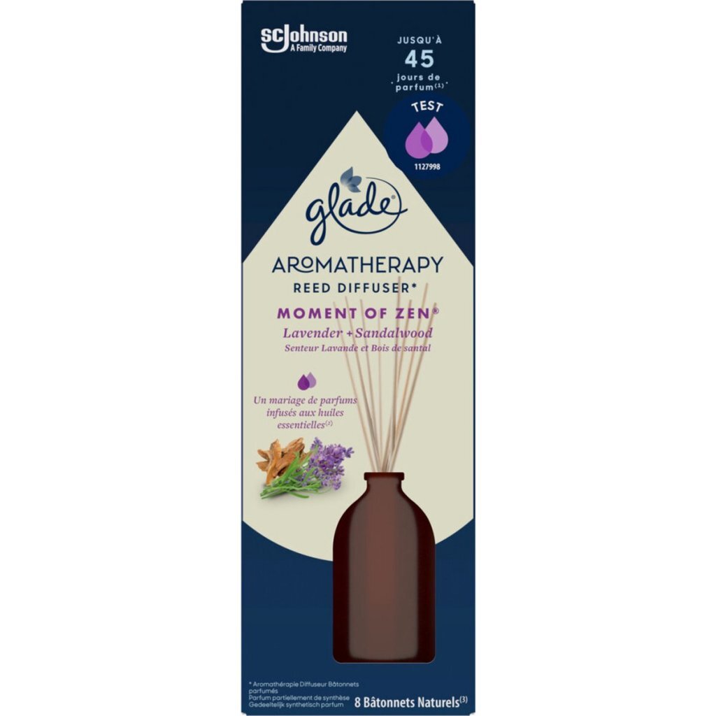 Overige merken glade aromatherapy moment of zen geurstokjes lavender sandalwood 80 ml