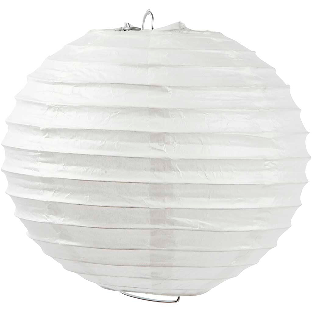 Creativ company rijstpapier lamp, rond, d 20 cm, wit, 1 stuk