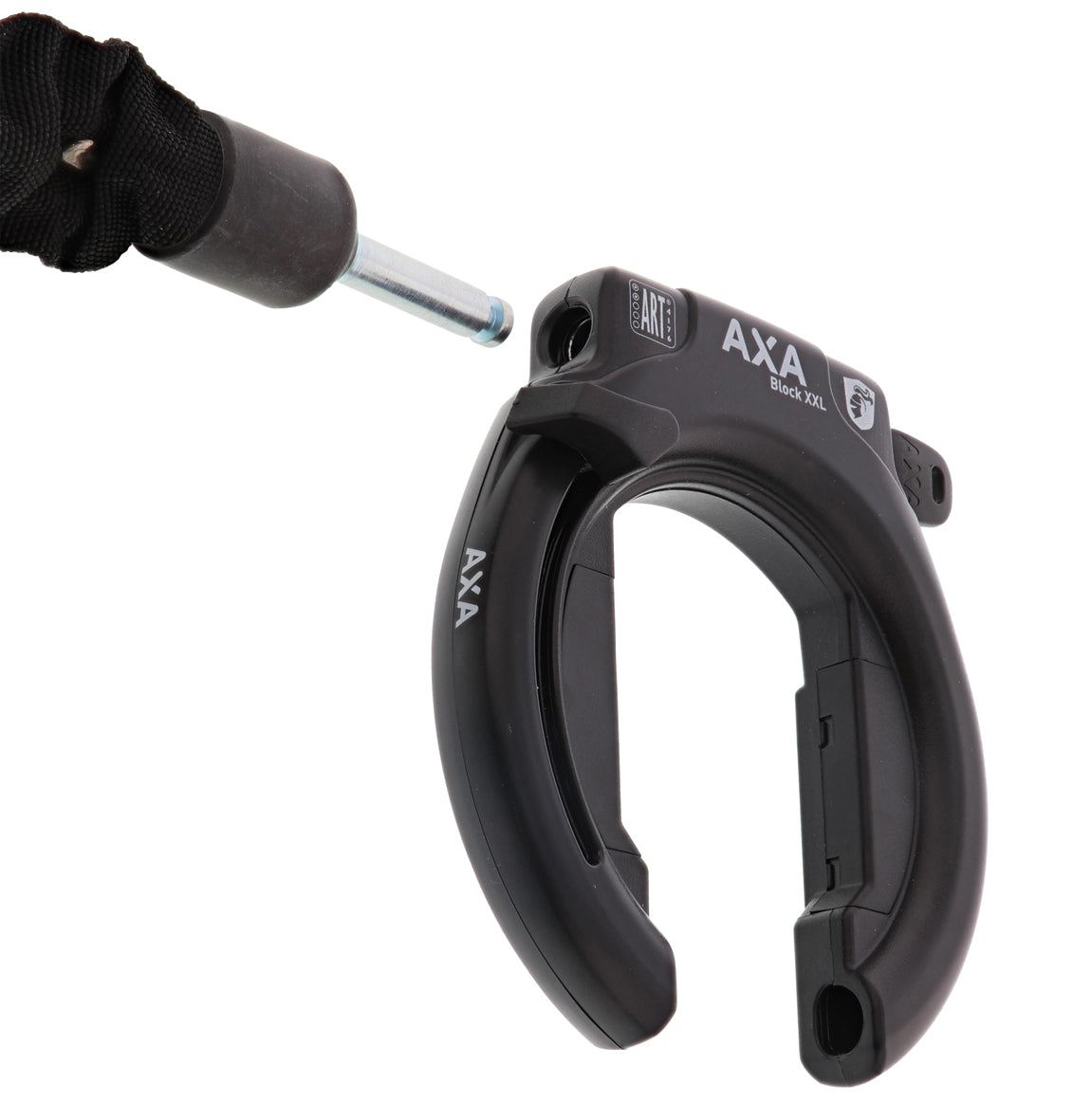 AXA xxl Zwart ringslot + Zadeltas + ULC100 ketting