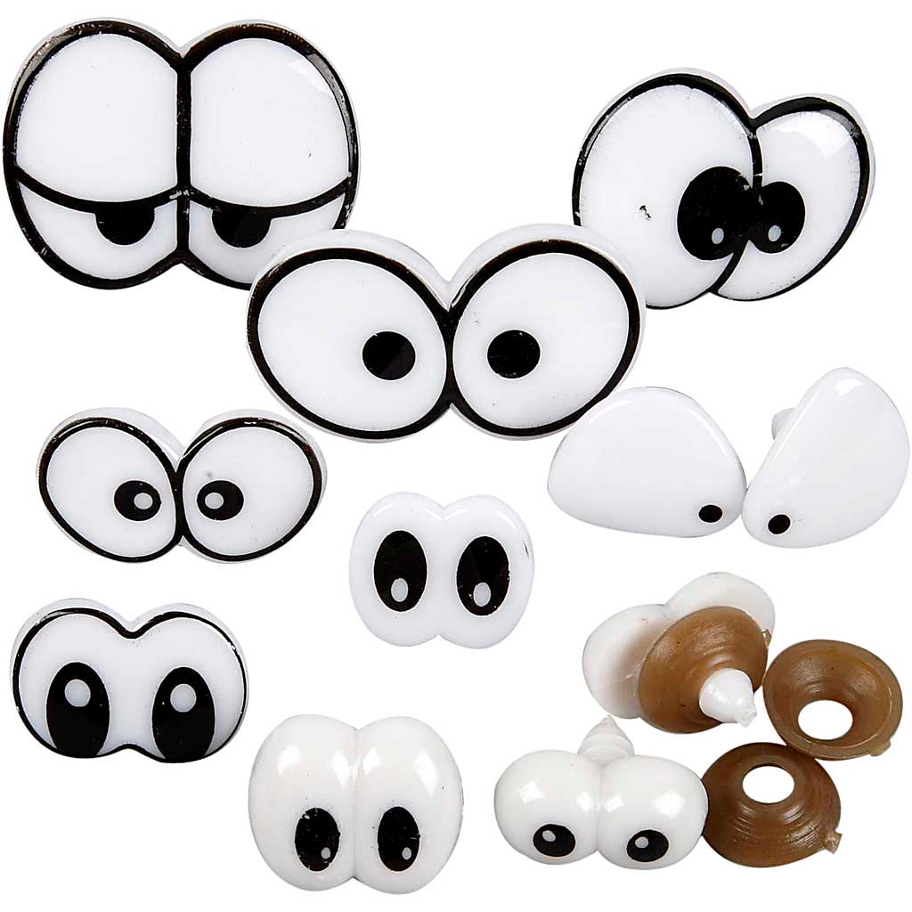 Creativ company grappige ogen, afm 2-3 cm, 9 div 1 doos
