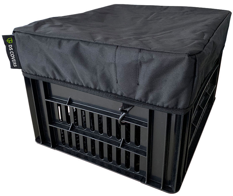 Ds covers fietskrathoes crate l voor kratten t m 40 x 50 cm - zwart