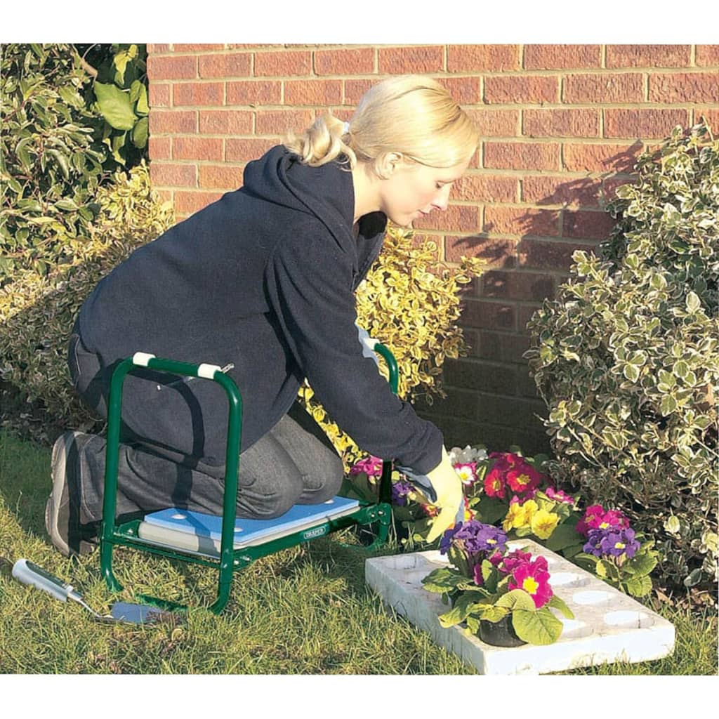 Draper tools vouwbare tuinbank kniebank groen ijzer 64970