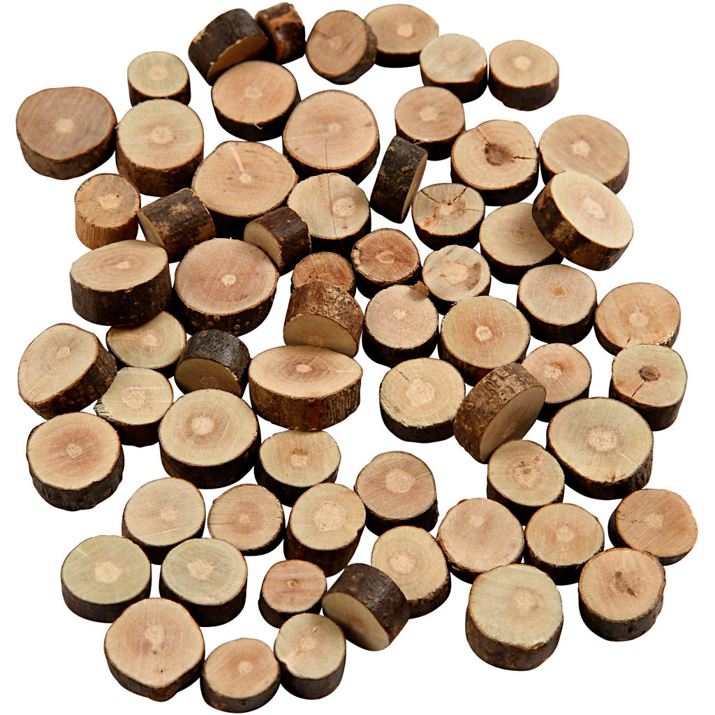 Creativ company houtmix, d 10-15 mm, dikte 5 mm, 230 gr 1 doos