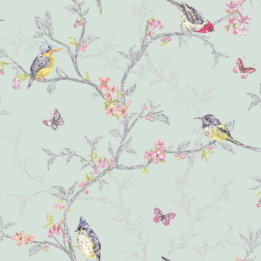 Dutch wallcoverings behang phoebe mintkleurig
