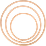 Creativ company bamboe ring, d 15,3+20,3+25,5 cm, 3 stuk 1 set