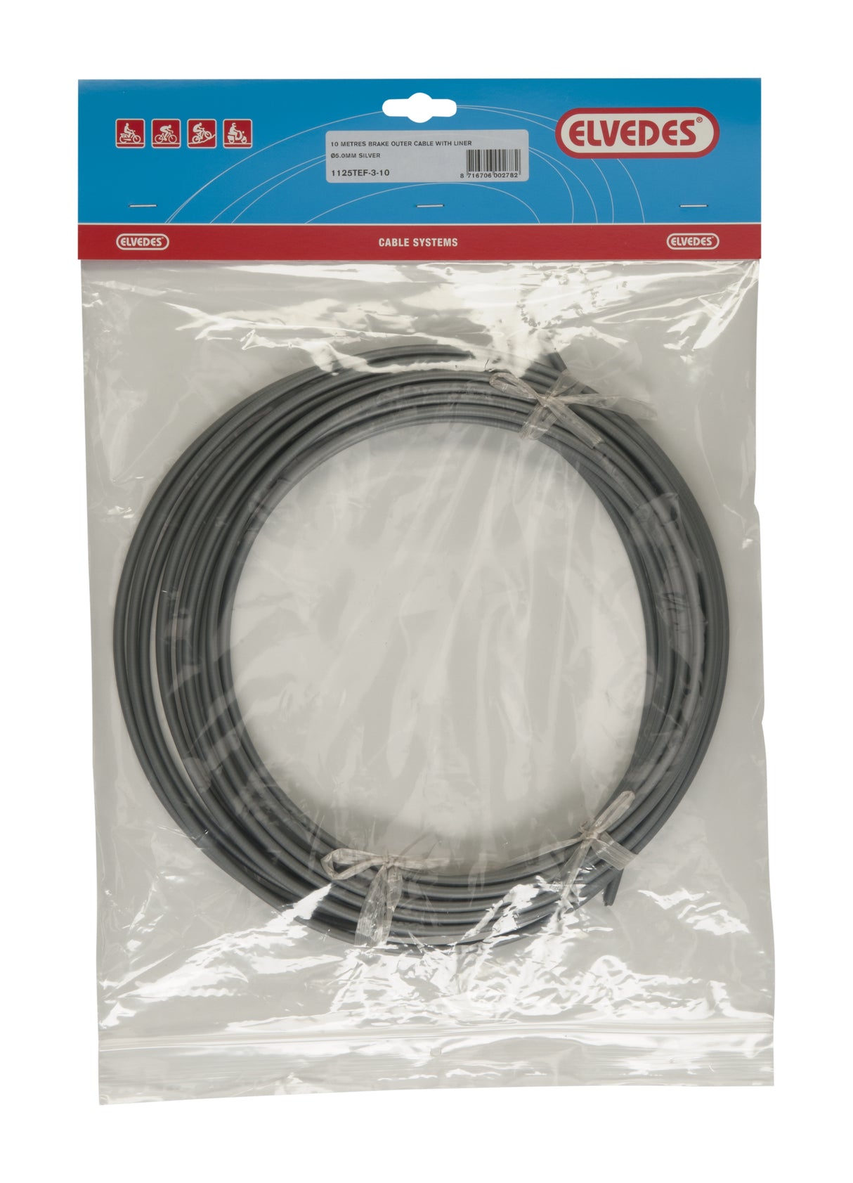 Rem buitenkabel met uitvoering 10 meter Ø5,0mm -
