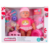 My beautiful dolls room pop 31cm drink en plas 11 accessoires 2 assorti