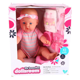 My beautiful dolls room pop 43 cm drink plas met 9 accessoires dolls room