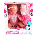My beautiful dolls room pop 43 cm drink plas met 9 accessoires dolls room