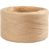 Creativ company papier raffia garen, b: 7-8 mm, zandkleur, 100 m 1 rol