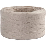Creativ company papier raffia garen, b: 7-8 mm, lichtgrijs, 100 m 1 rol