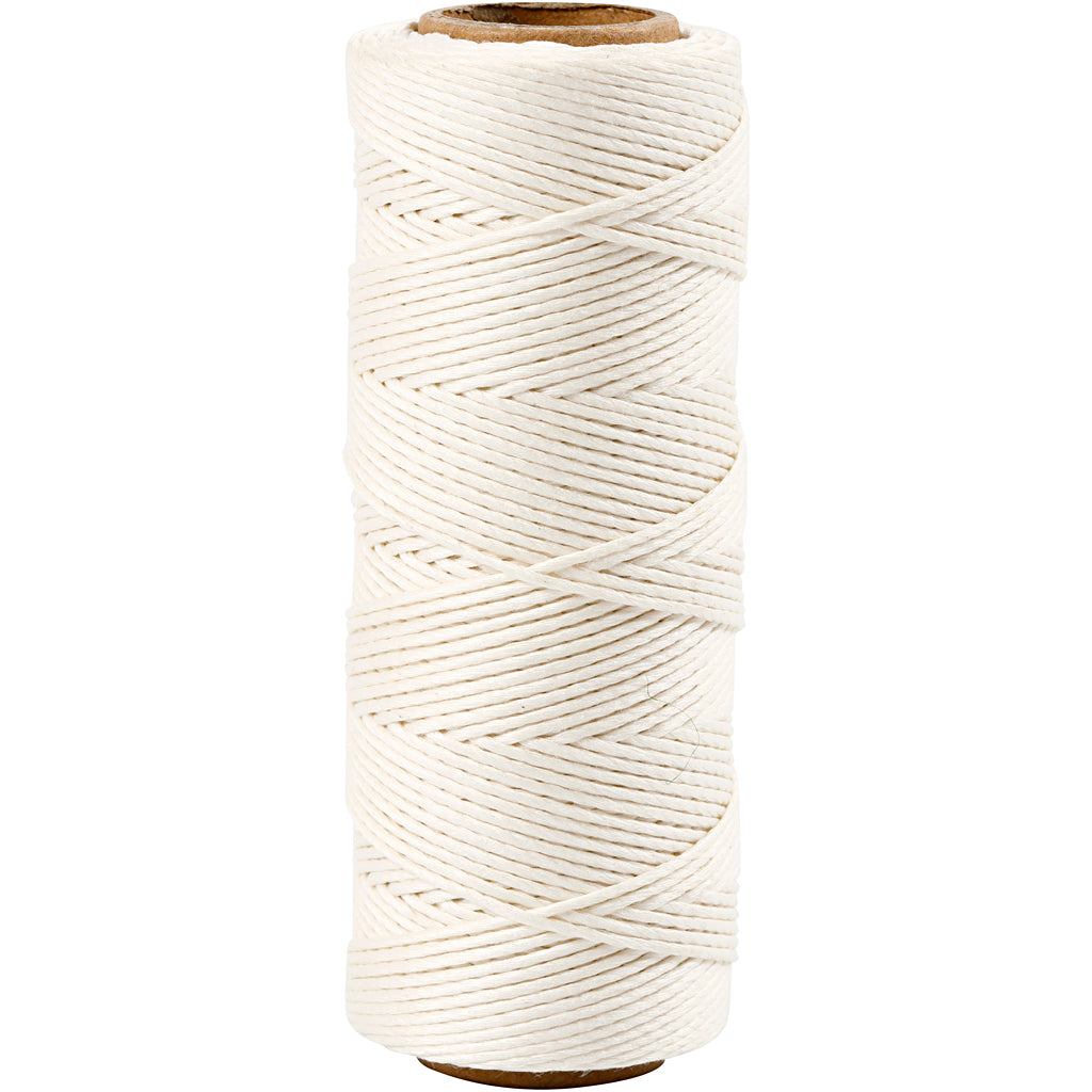 Creativ company bamboekoord, dikte 1 mm, wit, 65 m 1 rol
