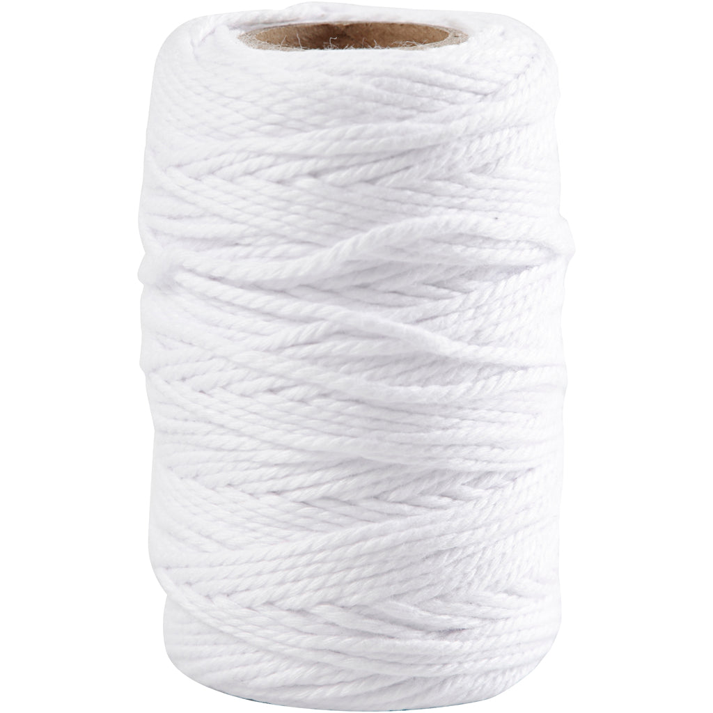 Creativ company katoenkoord, dikte 1,1 mm, wit, 50 m 1 rol