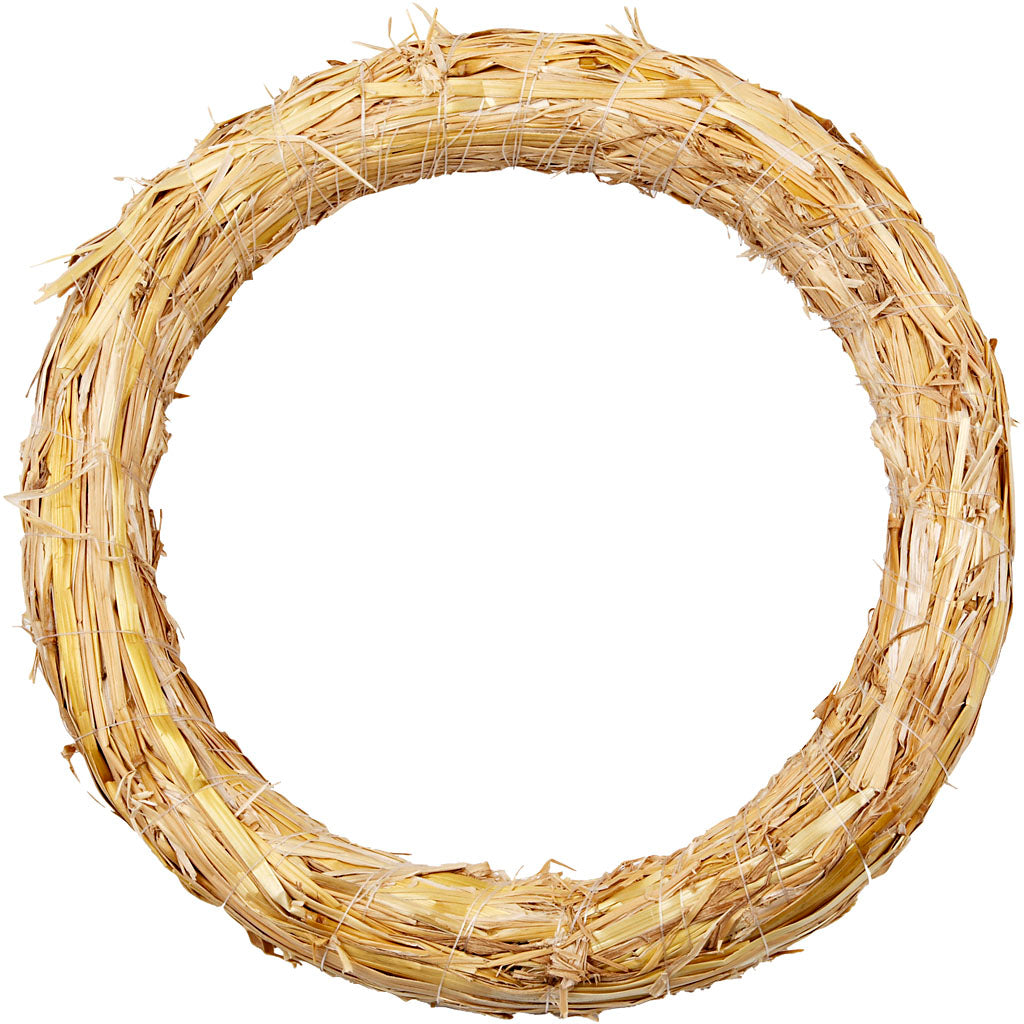 Creativ company krans van stro, d 27 cm, dikte 3 cm, 1 stuk