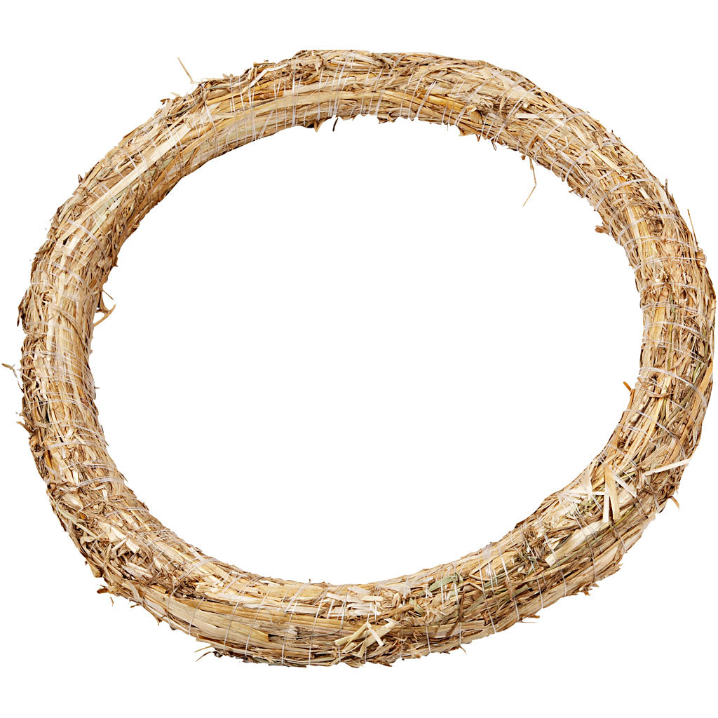 Creativ company krans van stro, d 35 cm, dikte 3 cm, 1 stuk
