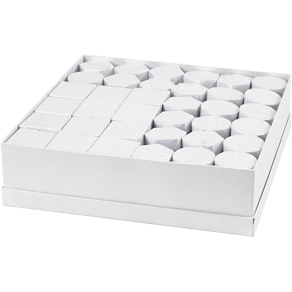 Creativ company dozen, h: 7+9 cm, afm 4,5+6 cm, wit, 36 set 1 doos