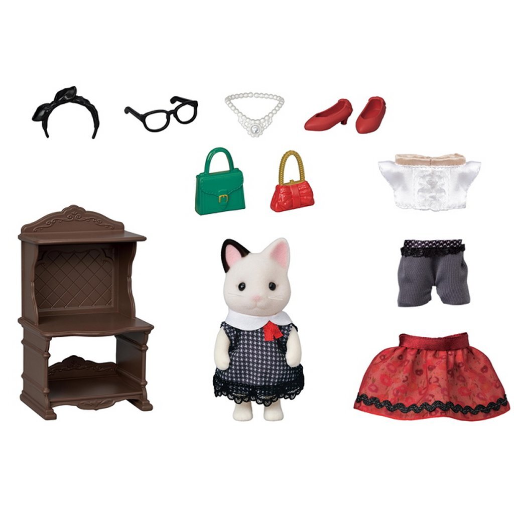 Sylvanian families 5462 modespeelset tuxedo kat