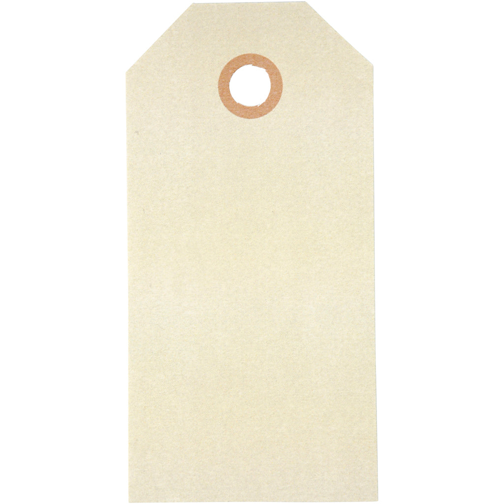 Creativ company manilla-labels, afm 5x10 cm, 250 gr, crème, 20 stuk 1 doos