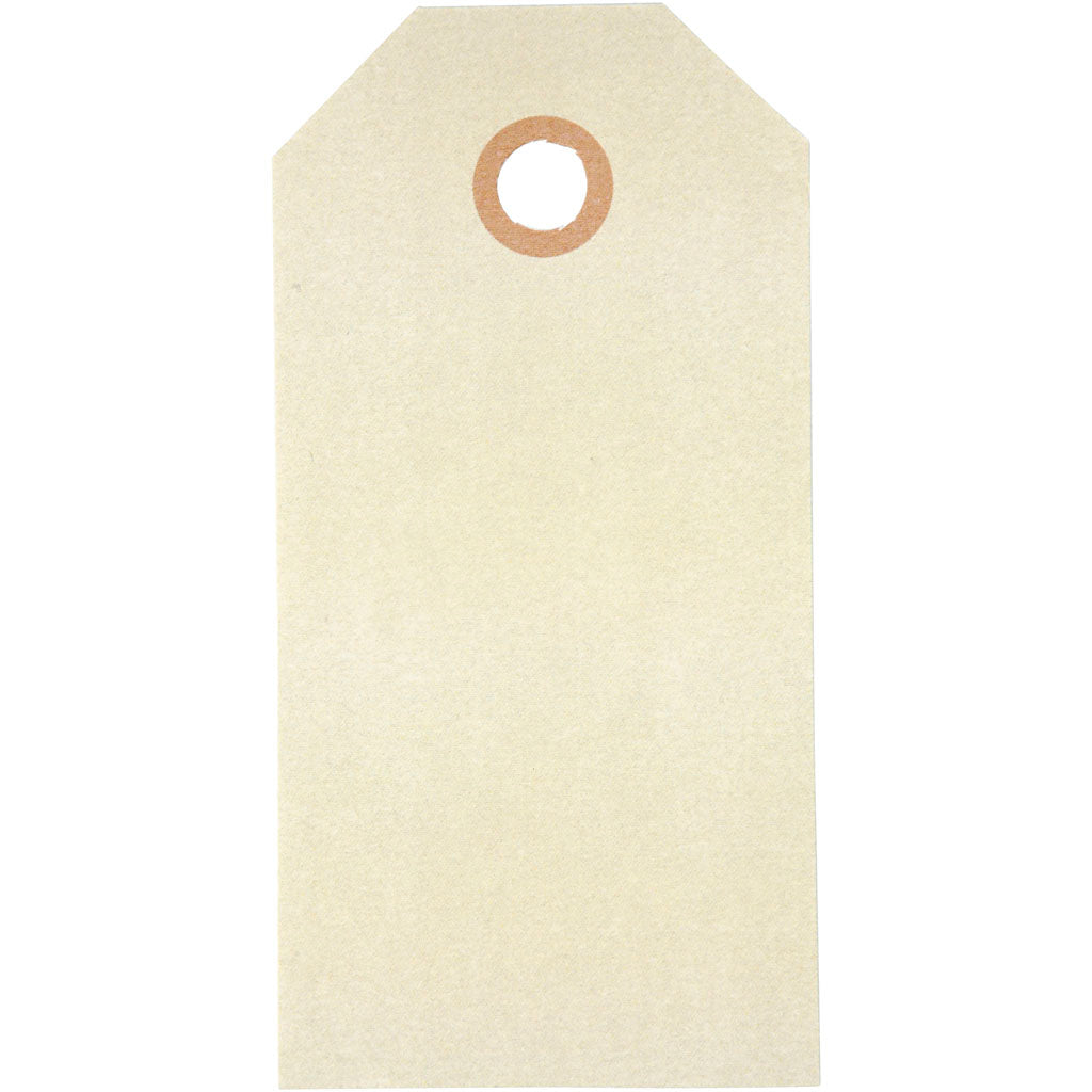 Creativ company manilla-labels, afm 5x10 cm, 250 gr, crème, 1000 stuk 1 doos
