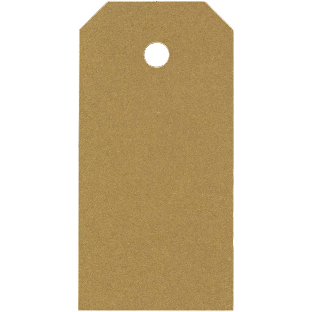 Creativ company manilla-labels, afm 4x8 cm, 250 gr, goud, 1000 stuk 1 doos