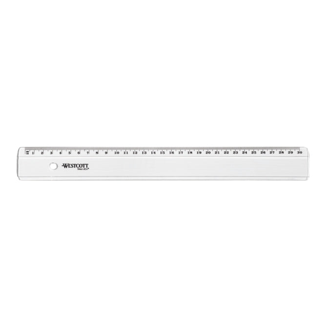 Quantore liniaal m+r 4116 basic kunststof 300mm transparant