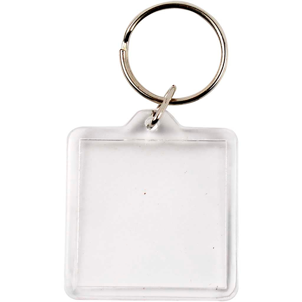 Creative bedrijfssleutelhanger, afm 40x40 mm, 25 stuk 1 doos
