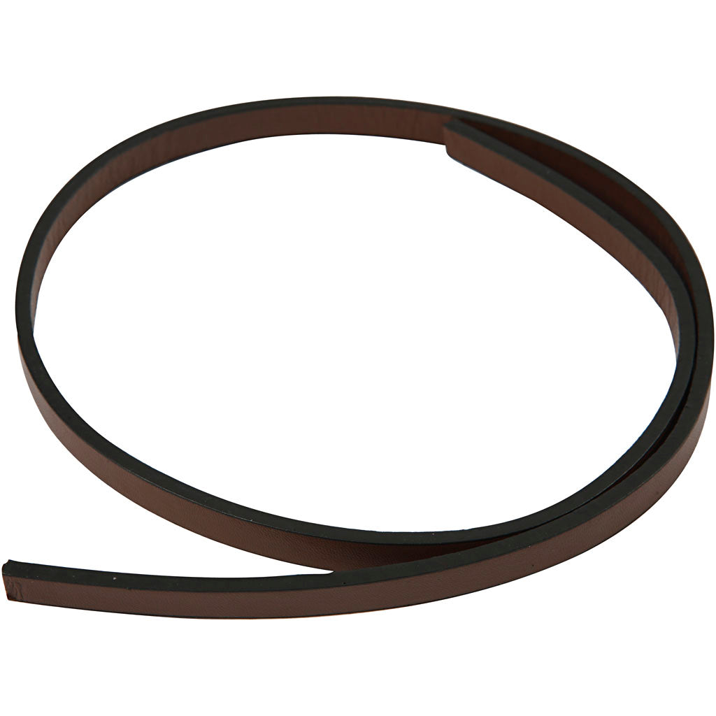Creativ company band van imitatie leer, b: 10 mm, dikte 3 mm, bruin, 1 m 1 doos
