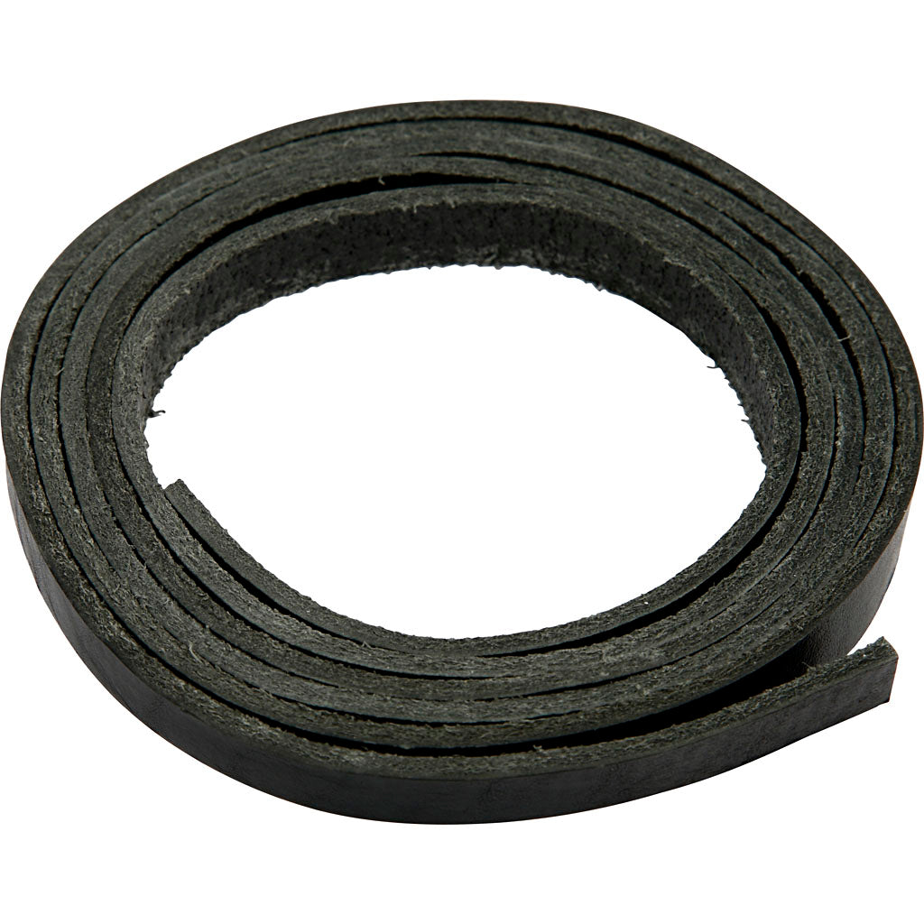 Creativ company leerband, b: 10 mm, dikte 3 mm, zwart, 2 m 1 doos