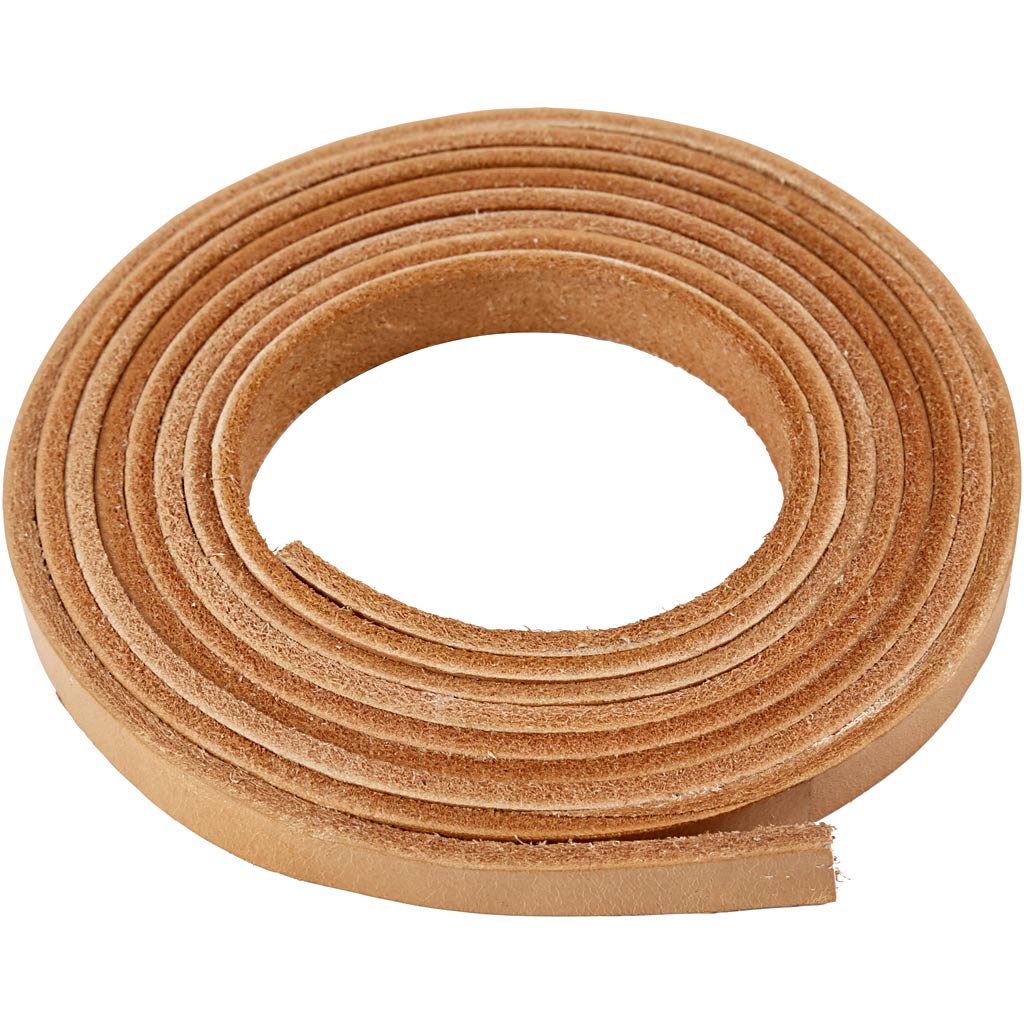 Creativ company leerband, b: 10 mm, dikte 3 mm, naturel, 2 m 1 doos