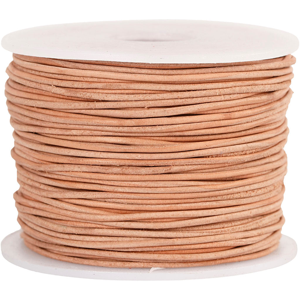 Creativ company leerkoord, dikte 1 mm, beige, 50 m 1 rol