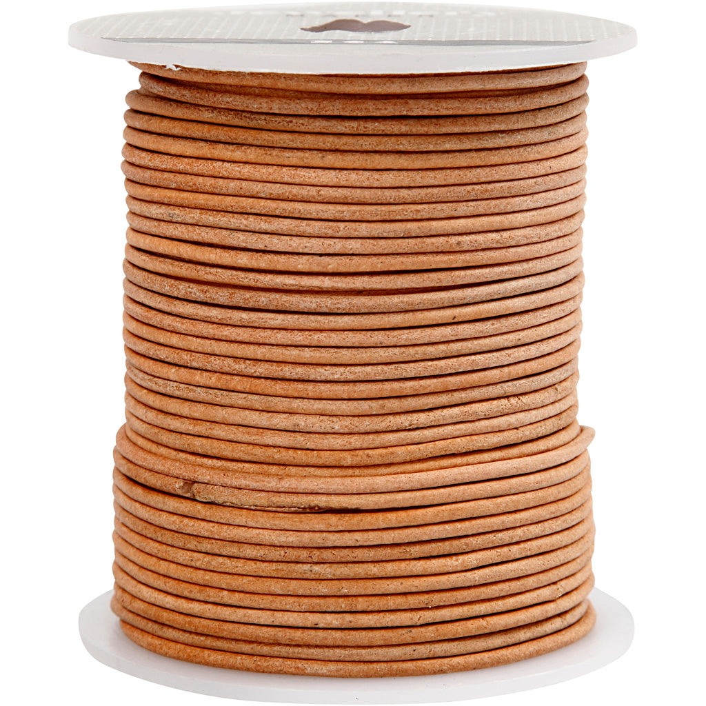 Creativ company leerkoord, dikte 2 mm, beige, 50 m 1 rol