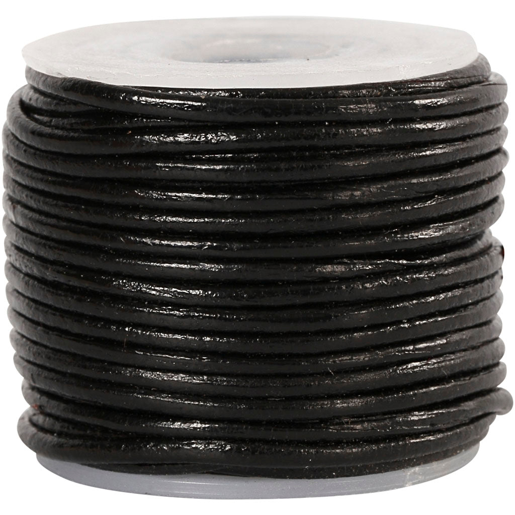 Creativ company leerkoord, dikte 1 mm, zwart, 10 m 1 rol