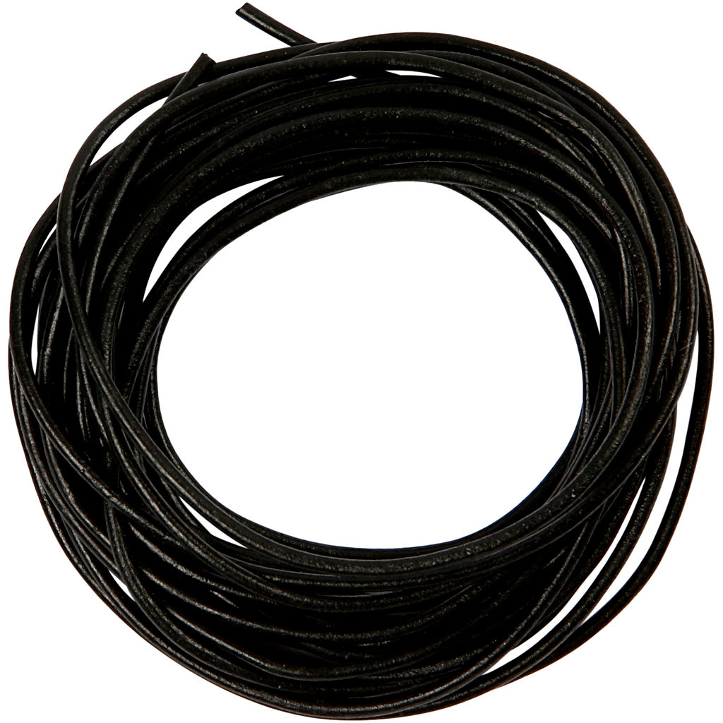 Creativ company leerkoord, dikte 2 mm, zwart, 4 m 1 rol