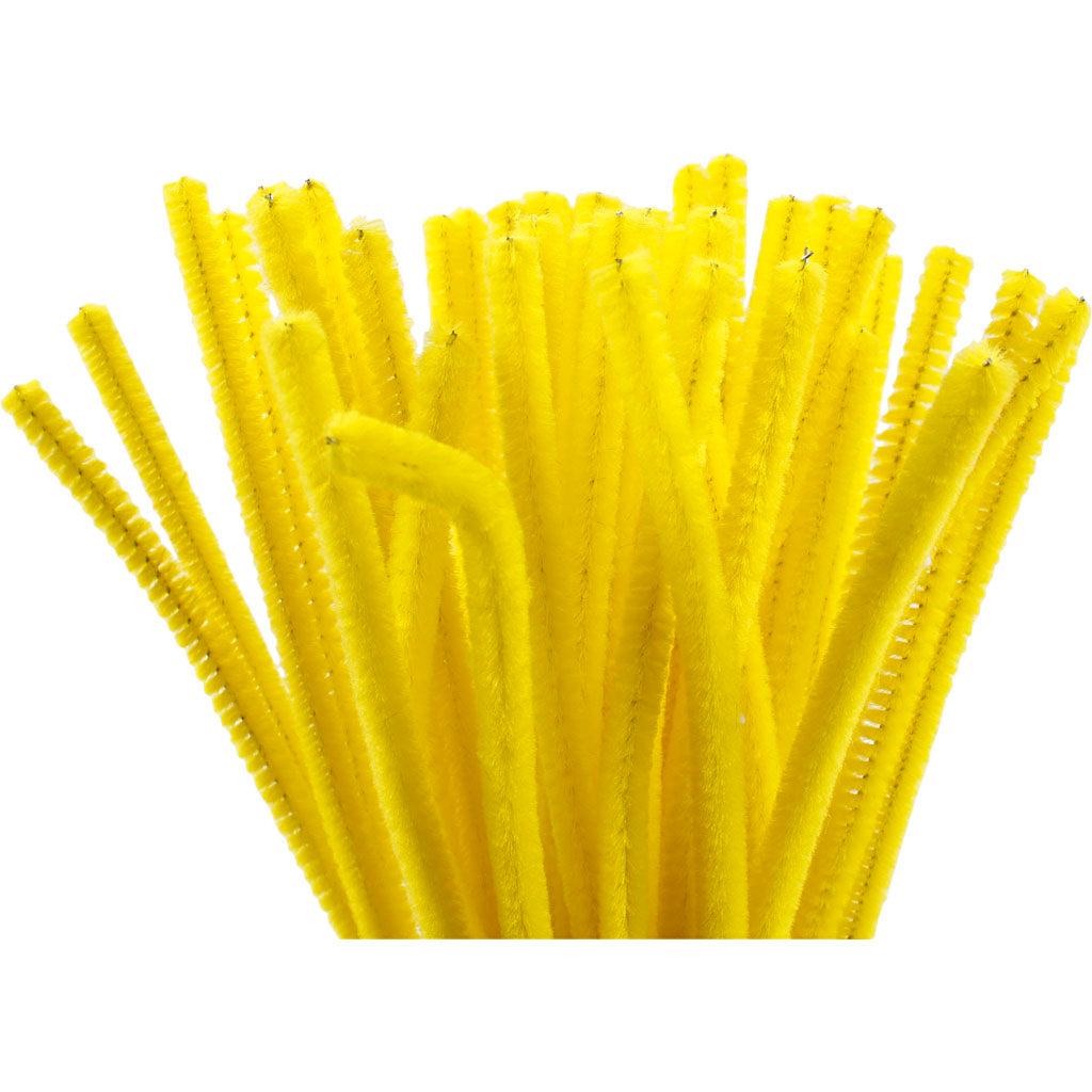 Chenille Geel 30cm, 50st.