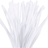 Chenille Wit 30cm, 50st.